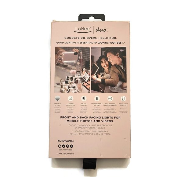 LuMee Duo iPhone X Lighted Case White Marble Mobile Case W/ Charger Cable WORKS - Picture 2 of 8